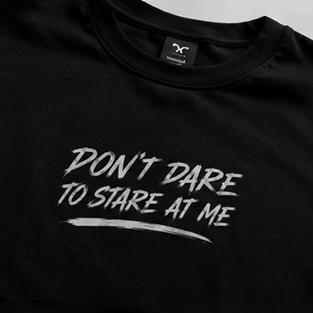 Don't Dare To Stare At Me Oversized T Shirt - Image 4