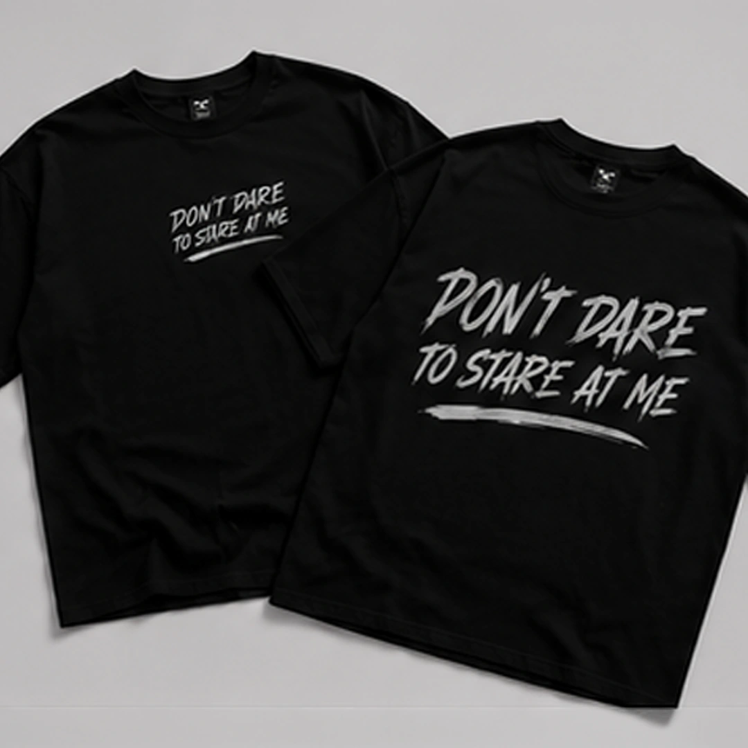 Don't Dare To Stare At Me Oversized T Shirt - Image 3