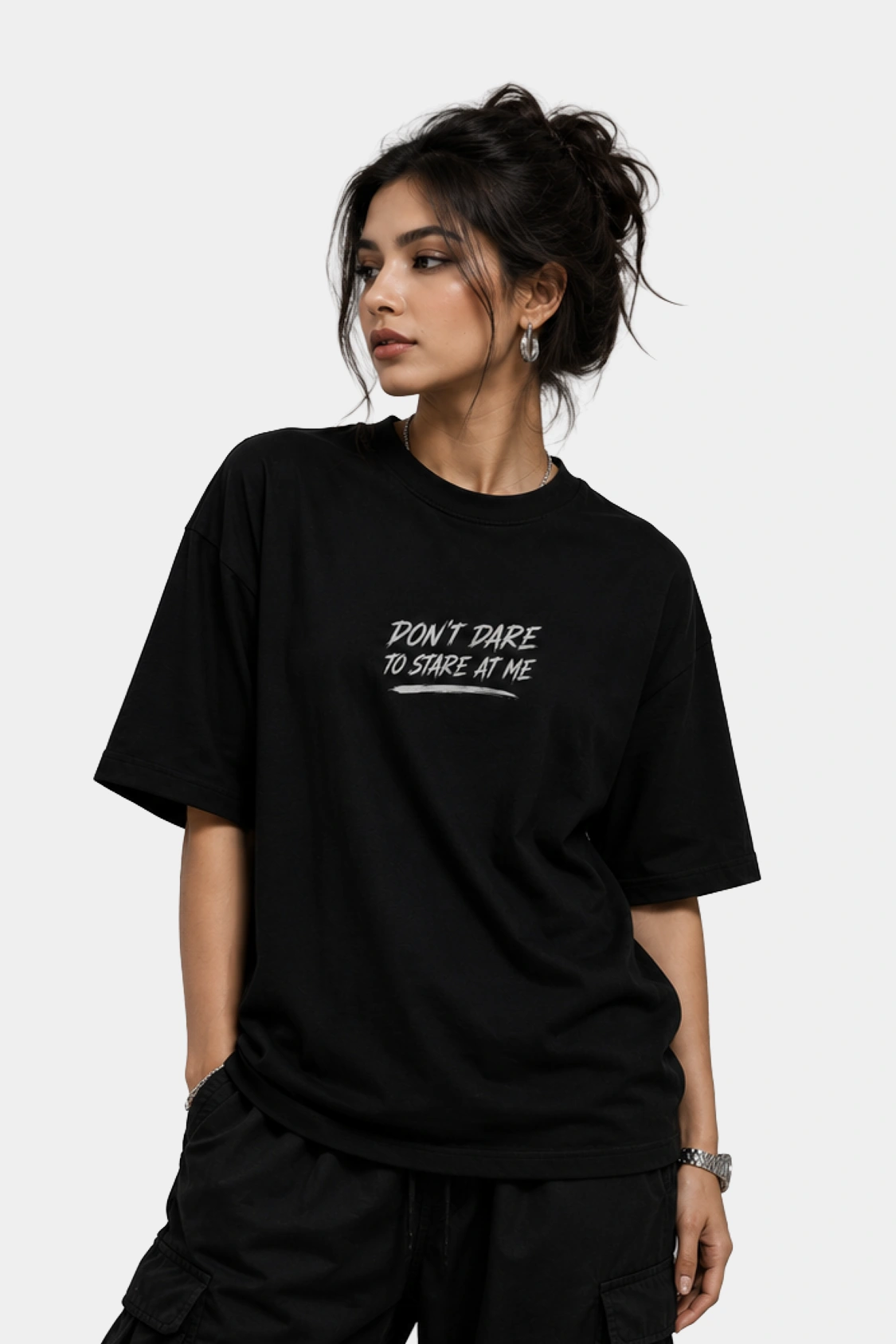 Don't Dare To Stare At Me Oversized T Shirt