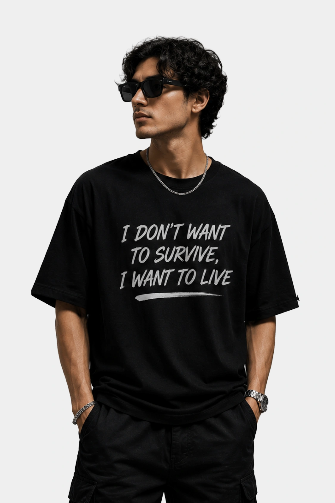 I Want To Live Oversized T Shirt