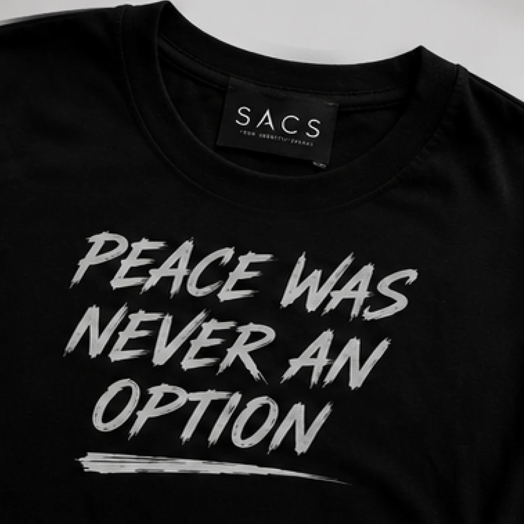 Peace Was Never an Option Oversized T Shirt - Image 4