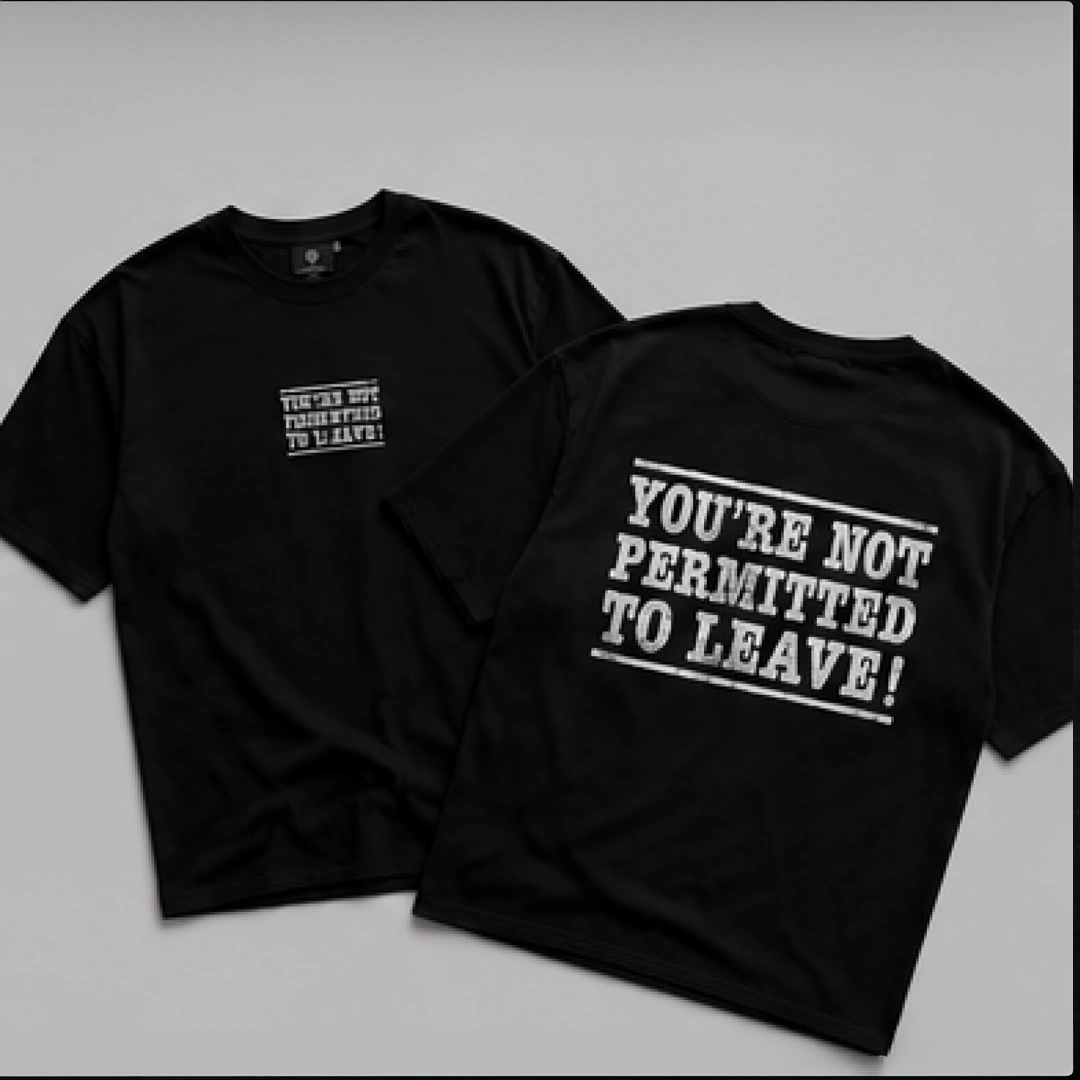 Not Permitted to Leave Oversized T Shirt - Image 3